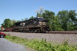 NS 7671 leading a manifest train down the siding at Cove PA